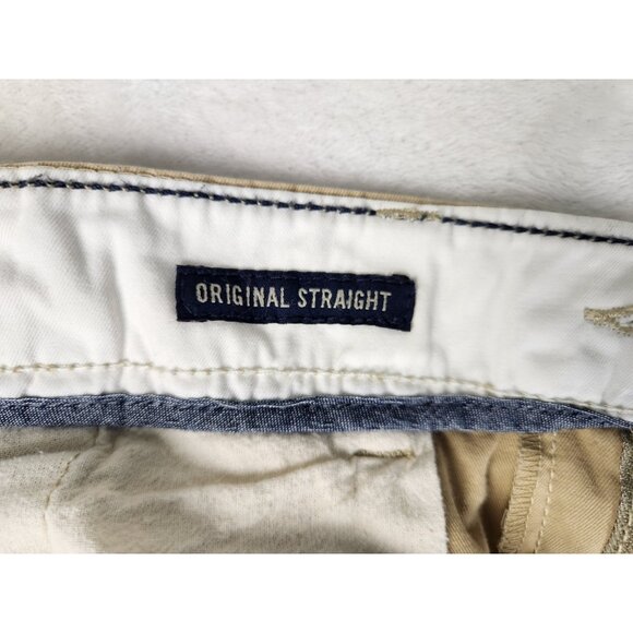 American Eagle Mens Original Straight 38x34 Tan Chino Pants Khaki Skate Cotton - Picture 13 of 16